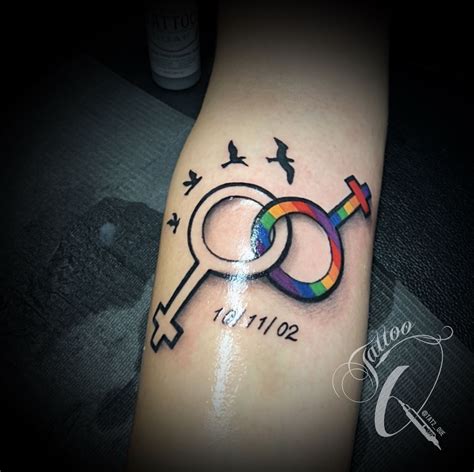 Pride Tattoo Tattooideas Pride Tattooque Art Lesbian Femalesymbol Rainbowfemalesymbol