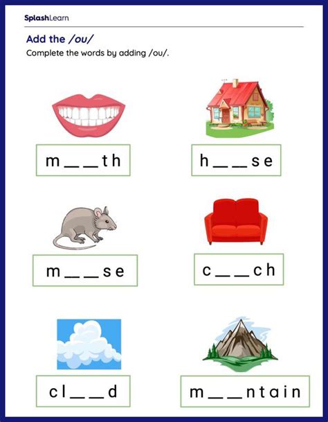 Phonics Ou Ow Worksheet Ou And Ow Worksheets Activities No Prep Vowel
