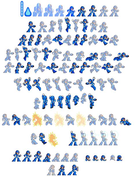 Megaman Running Sprites By Cobalt Blue Knight On Deviantart Pixel Art
