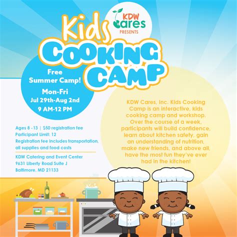 Kids Cooking Camp Kdw Cares Outreach Programs Baltimore