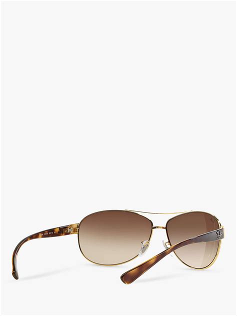 Ray Ban Rb3386 Men S Aviator Sunglasses Arista Gold Brown Gradient At John Lewis And Partners