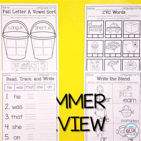 Preschool pre k reading worksheets. Preschool (PreK, Pre-K) Summer Review - Summer Homework | TpT