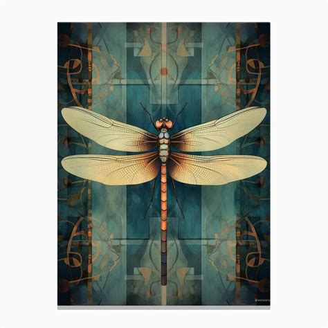 Dragonfly Geometric 3 Canvas Print By Dragonfly Dreams Fy