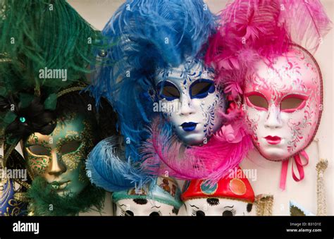 Carnival Masks At The Carnival Of Venice Italy Stock Photo Alamy