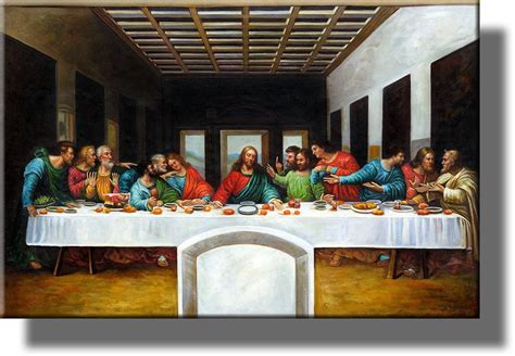 The Last Supper By Leonardo Da Vinci Picture On Stretched Canvas Wall