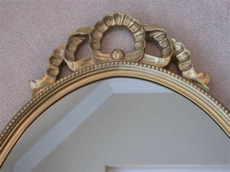 Vintage Gold Oval Mirror For Sale At 1stdibs
