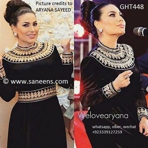 Buy Afghan Singer Aryana Sayeed Dress In Black Color Pashtun Bridal