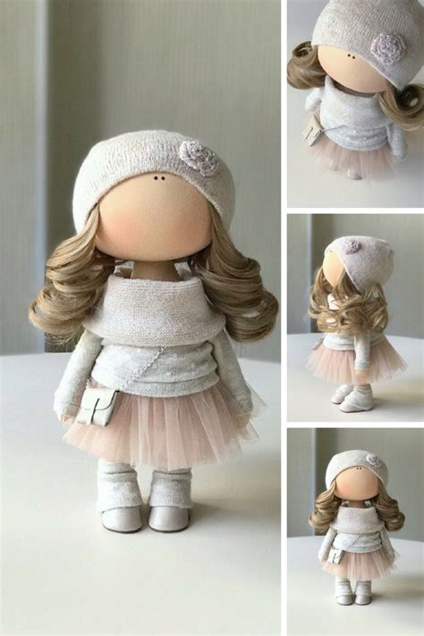 Decor Soft Doll Handmade Fabric Doll Baby Art Doll Poupée Etsy
