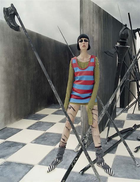 Edie Campbell In Check Mate By Tim Walker For Vogue Italia December