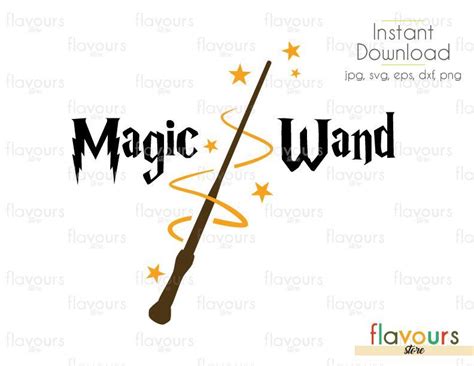 Magic Wand - Cuttable Design Files (Svg, Eps, Dxf, Png, Jpg) For Silho