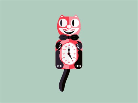 Digital clock display of seven segments. Kit-Cat Clock