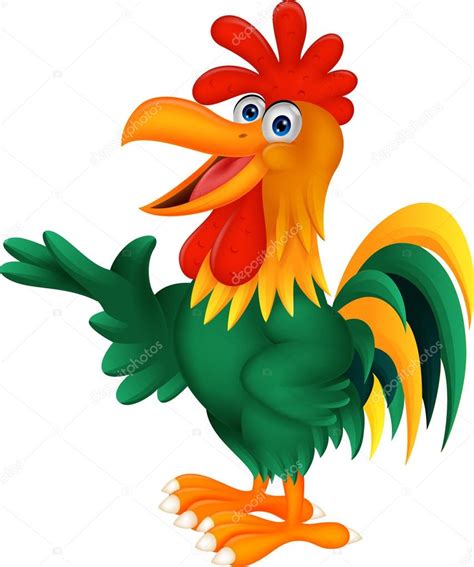 Rooster Cartoon Presenting Stock Vector Image By ©tigatelu 28959867