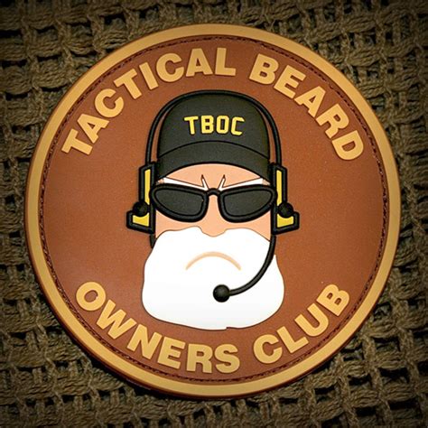 Tactical Beard Owners Club Patches Popular Airsoft