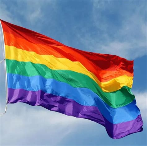 3x5 ft rainbow flag polyester lesbian gay pride lgbt home decor banner 90cmx150cm in flags