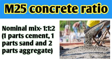 What Is M25 Grade Concrete Ratio In Concrete Mix Design Civil Sir