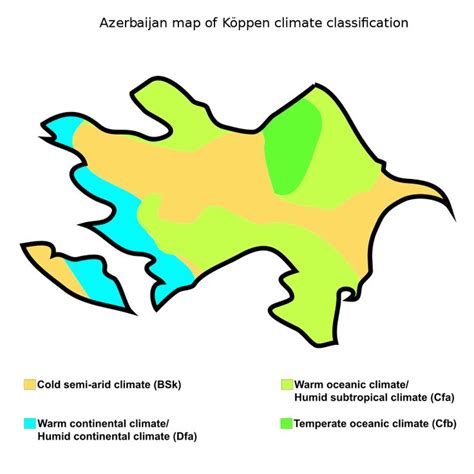 Azerbaijan Map Of Köppen Climate Classification Azerbaijan Climates