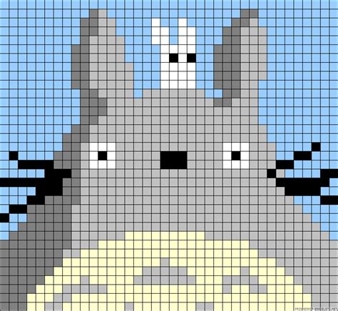 Totoro Perler Bead Pattern Could Be Used As Cross Stitch Pattern Im