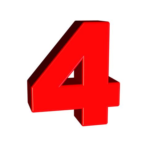 4 Number Png Images Transparent Background Png Play Images