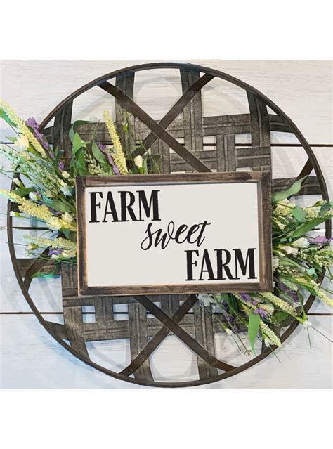 Farm Sweet Farm Farmhouse Sign in 2020 | Farmhouse signs, Magnolia design, Farmhouse diy