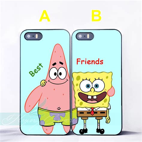 Geval Spongebob Patrick Best Friend Bff Couple Cases For Iphone X 8 7 6