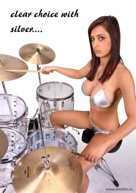 Clear Choice With Sliver Female Drummer Girl Drummer Drums Girl