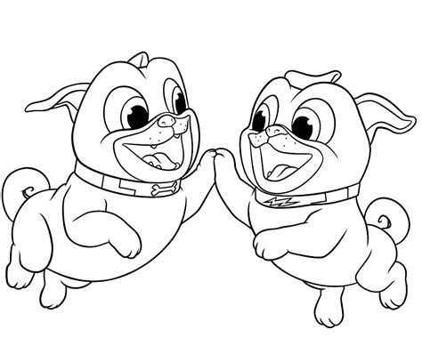 Bingo Puppy Dog Pals Coloring Page Printable Vlrengbr
