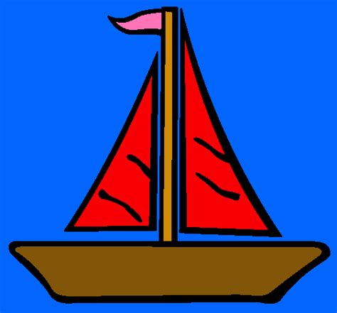 Canoas que transportan personas en los rios. Dibujo de Barco velero pintado por Bote en Dibujos.net el ...