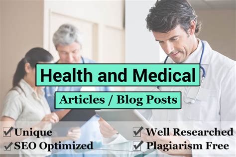 Write Health And Medical Articles By Drafzaal Fiverr