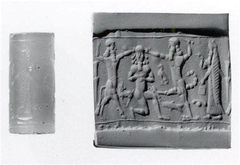 Cylinder Seal And Modern Impression Scorpion Man And Bull Man