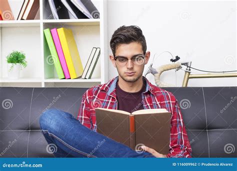 Young Adult Reading The Book Stock Photo Image Of Intellectual