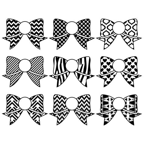 Bows Monogram Frames Fill With Pattern Svg Cut Files Screen Etsy