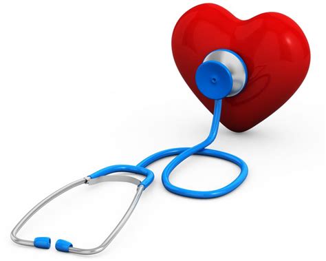 Red Heart With Blue Stethoscope Medical Check Up Stock Photo Graphics