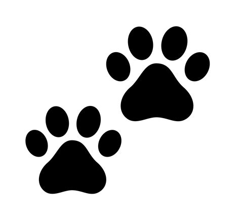 Cat Footprints Vector Clipart Best