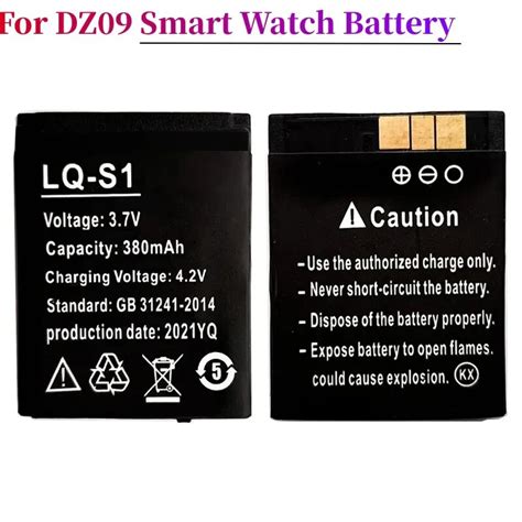 37 V 380mah Smartwatch Battery Lithium Ion Polymer Battery For Dz09