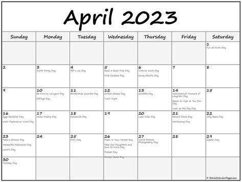 April 2023 Calendar Free Printable Calendar Free Editable Calendar