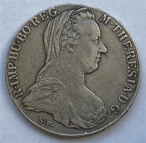 1780 Russia Maria Theresia Silver One Thaler M J Hughes Coins