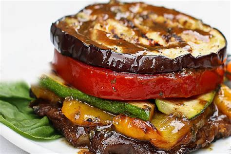 Grilled Vegetable Stacks Chefdecuisinerecipe For