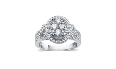 Up To 80 Off On 3 4 CTTW Diamond Oval Shape E Groupon Goods