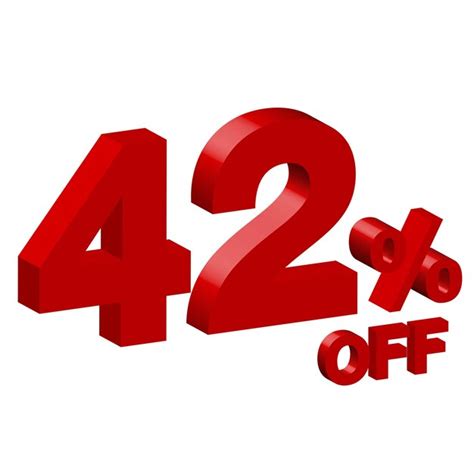 Premium Vector Forty Two 42 Percent Off 3d Vector Illustration