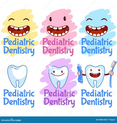 Set Of Logos For Pediatric Dentistry Stock Vector Image 54681343