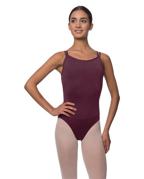 Lulli Adult Microfiber Strappy Camisole Dance Leotard Nina