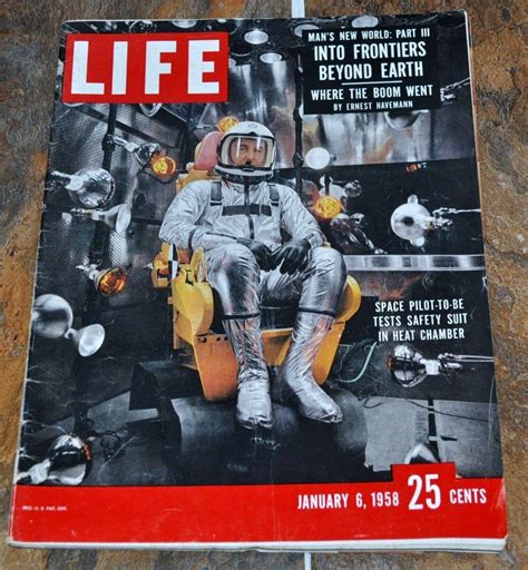 Vintage Life Magazine January 6 1958 Into Frontiers Beyond Earth