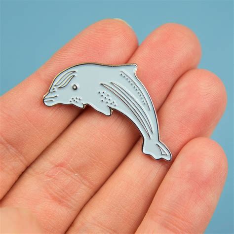 Dolphin Pin Dolphin Enamel Pin Cute Dolphin Pin Soft Etsy