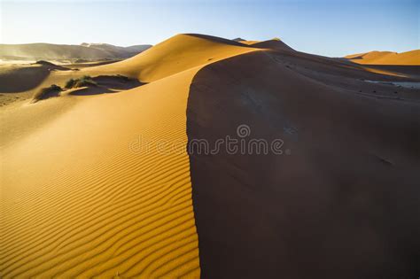 View Of Red Dunes In The Namib Desert Sossusvlei Namibia Stock Image