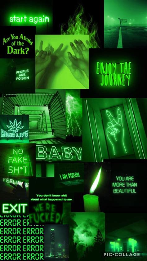 Aesthetic Green Background Neon