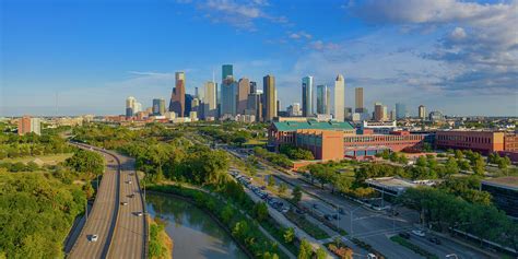 Aerial View Of Downtown Houston Texas 8241 Photograph By Rob Greebon