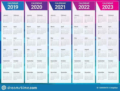 Calendar For 2021 2022 2023 Ten Free Printable Calendar 2021 2022