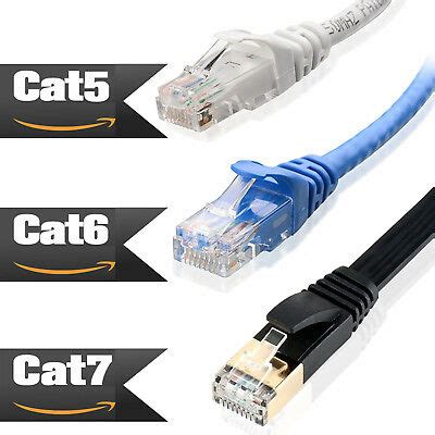 At that length, both cable types support 1gbps transfer speeds, which is more than enough for most home networks. NEW 6FT-100FT Cat 7 Cat 6 Cat 5e Snagless Ethernet Patch ...