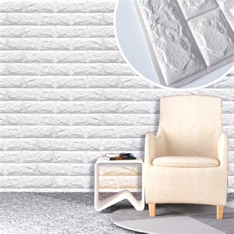 3d Wall Paper Brick Stone Rustic Effect Self Adhesive Wall Sticker Home