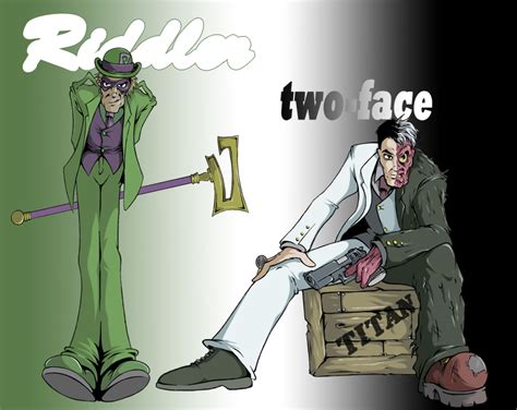 Riddler And Two Face By Undeadcomics On Deviantart